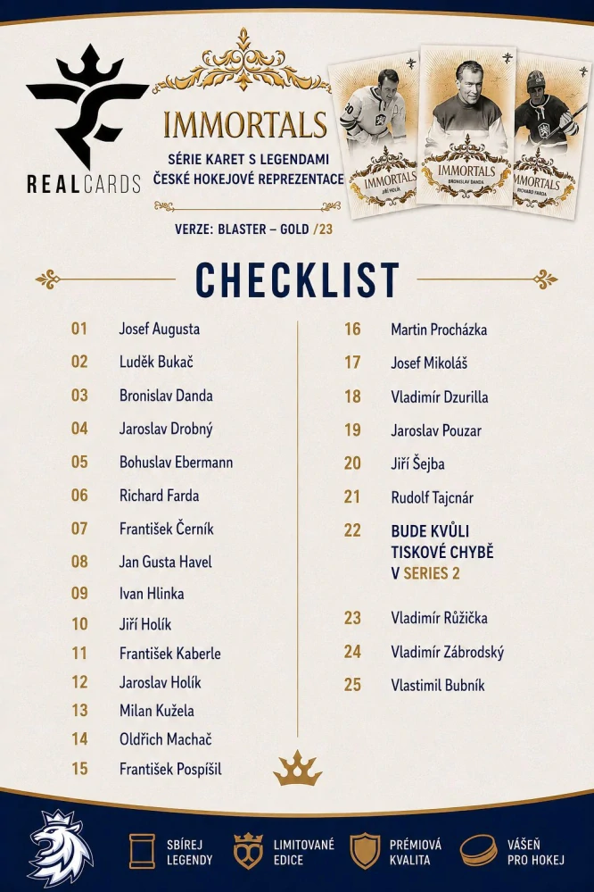 Box hokejových karet Real Cards 2026 I.série Double Retail