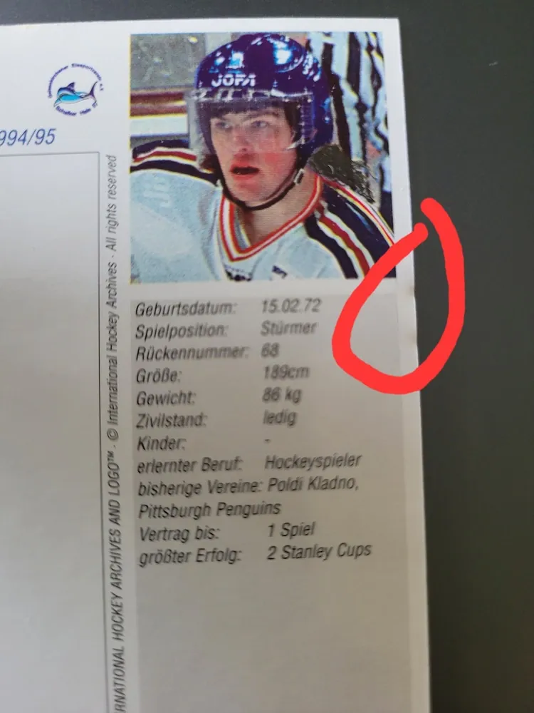 Jágr Jaromír DEL2 1994-95 č.561 není 100% stav (3)
