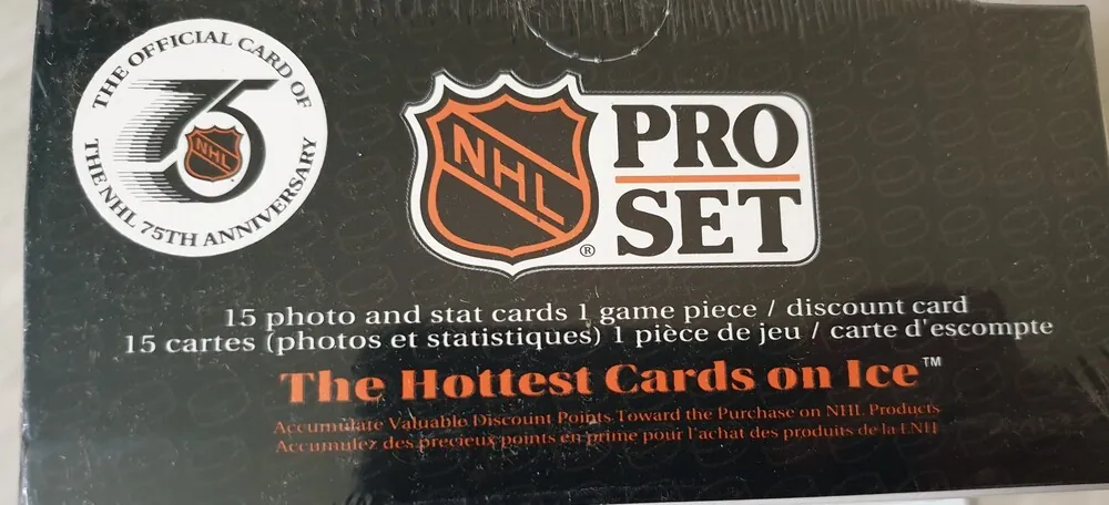 Box NHL Pro-Set 1991-92 anglická verze