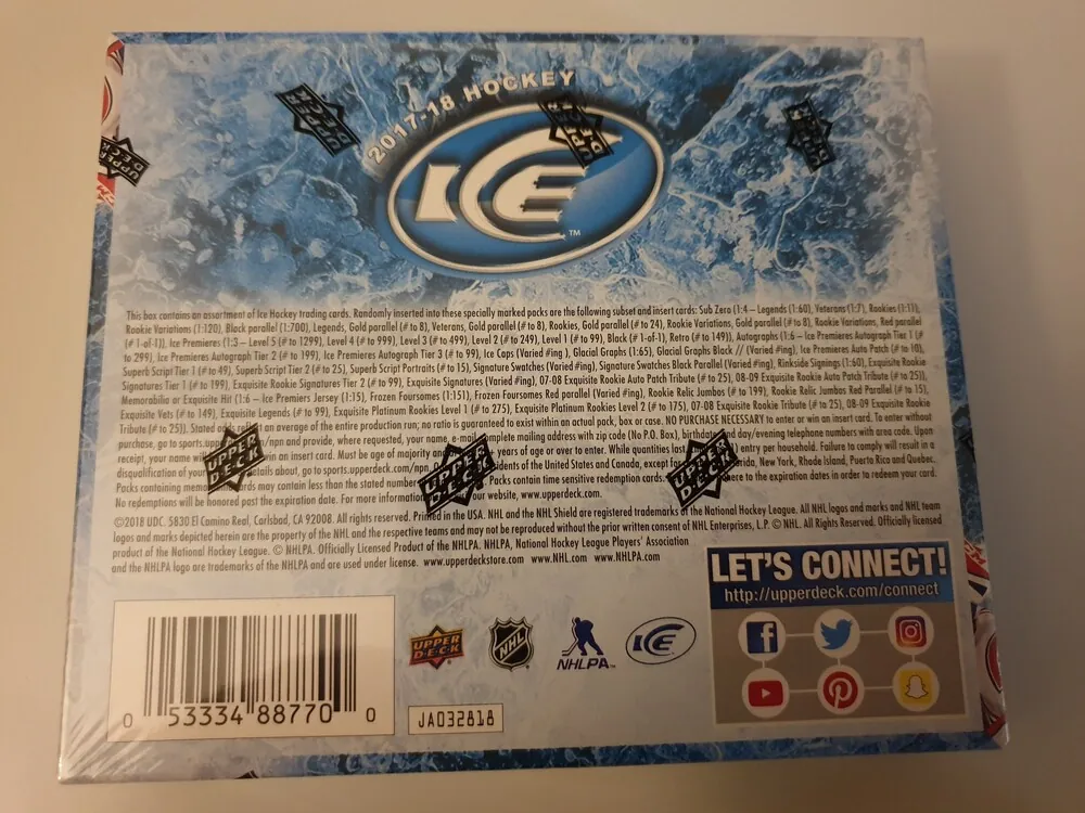 Box Uppper Deck Ice 2017-18