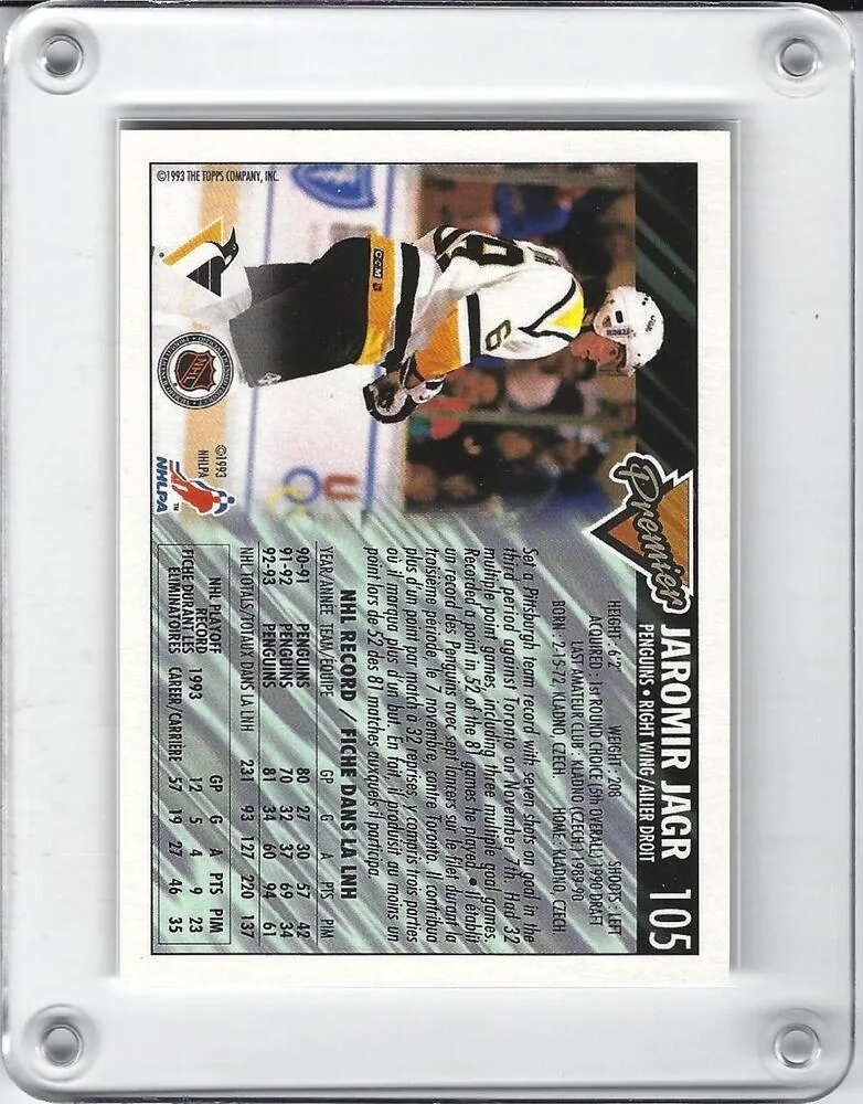 Jágr Jaromír OPC Premier 1993-94 Dvojjazyčná č.105