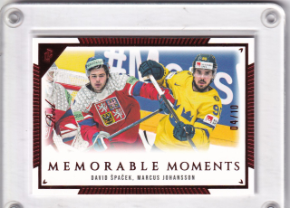 David Špaček, Marcus Johansson LC Golden Prague Belongs to Us 2024 Moments Red /10 č.MO-61
