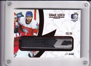 Sekáč Jiří MK 2021 Game used memorabilia Red /35 - Stick č.GM13