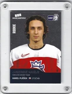 Plášek Karel Moje Kartičky 2019-20 Základní karta Silver xxx/550 Rookie č.73