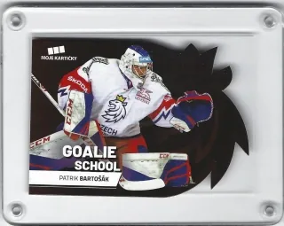 Bartošák Patrik Moje Kartičky 2019-20 Goalie School Red Die-cut xx/50 č.5
