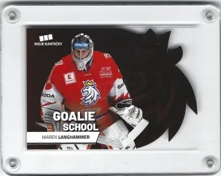 Langhammer Marek Moje Kartičky 2019-20 Goalie School Red Die-cut xx/50 č.10