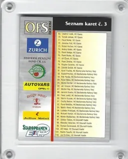 Seznam karet 3 - 4 OFS 1998-99 Seznam karet č.s03