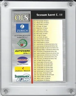 Seznam karet 11 - 12 OFS 1998-99 Seznam karet č.s11