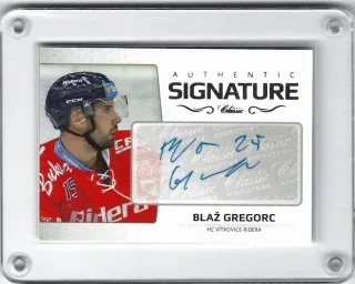 Gregorc Blaž OFS Classic 2018-19 Authentic Signature Platinum x/29 č.AS-134