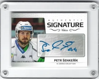 Šenkeřík Petr OFS Classic 2018-19 Authentic Signature Platinum (x/29) č.AS-42