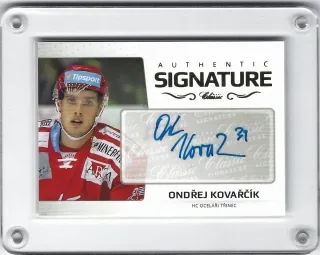 Kovařčík Ondřej OFS Classic 2018-19 Authentic Signature Gold x/6 č.ASG-99