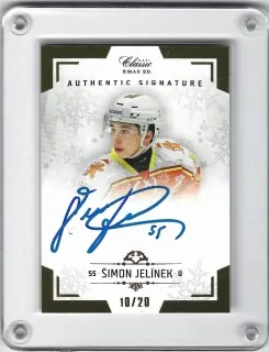 Jelínek Šimon OFS Classic 2018-19 Kladno XMAS Edition Authentic Signature (Rytíři Kladno) xx/20 č.RKAS-3
