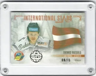 Razgals Frenks OFS 2019-20 International Stars - Lotyšsko Limited Stamp /15 č.IS-FRA