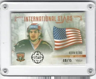 Klíma Kevin OFS 2019-20 International Stars - USA Limited Stamp /15 č.IS-KKL