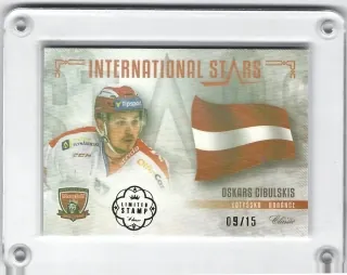 Cibu?skis Oskars OFS 2019-20 International Stars - Lotyšsko Limited Stamp /15 č.IS-OCI