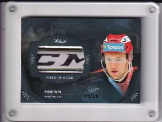 Pilař Radek OFS 2020-21 Game Used Material-stick x/55 č.GUM-RPI