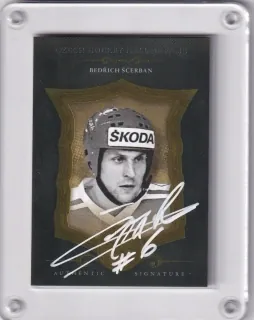 Ščerban Bedřich OFS Síň Slávy 2020 Black Authentic Signature White x/20 č.SSCH-BŠČ