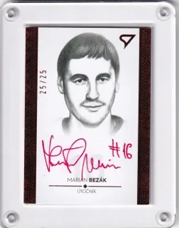 Bezák Marian Pocta Legendám 2 2020 Portrét Red Auto /25 č.PT07