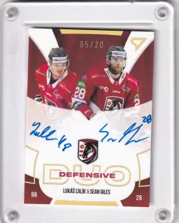 Lukáš Lalík / Sean Giles  SportZoo Tipos II.série 2022-23 Duo Defensive Signature /20 č.DDS-LG