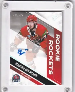 Braun Maximilián SportZoo Tipos II.série 2022-23 Rookie Rockets Auto /45 č.RRS-MB
