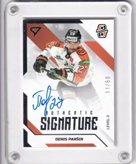 Paršin Denis SportZoo Tipos II.série 2022-23 Authentic Signature Level 2 /60 č.SL2-DP