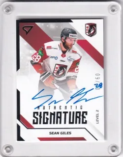 Giles Sean SportZoo Tipos II.série 2022-23 Authentic Signature Level 2 /60 č.SL2-SG