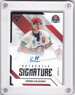 Kalousek Simon SportZoo Tipos II.série 2022-23 Authentic Signature Level 2 /60 č.SL2-SK
