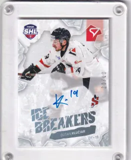 Klučiar Dušan SportZoo Tipos II.série 2023-24 SHL Ice Breakers AUTO /40 č.IBS-DK