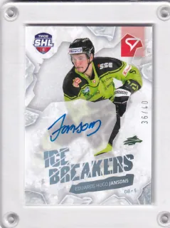 Jansons Eduards Hugo SportZoo Tipos II.série 2023-24 SHL Ice Breakers AUTO /40 č.IBS-EJ