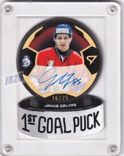 Galvas Jakub SportZoo ČR Reprezentace 2024 1st Goal Puck AUTO /25 č.GPS-JG