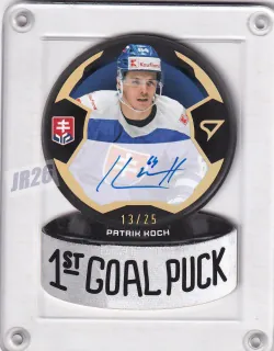 Koch Patrik SportZoo SR Reprezentace 2024 1st Goal Puck AUTO /25 č.GPS-PK