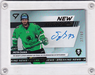 Petr Čajka  SportZoo Tipsport 2024-25 I.série New Arrival AUTO /60 č.NAS-PC
