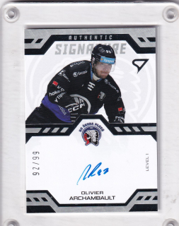 Olivier Archambault SportZoo Tipsport 2024-25 I.série Authentic Signature Level 1 xx/99 č.SL1-OA