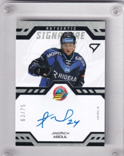 Jindřich Abdul SportZoo Tipsport 2024-25 I.série Authentic Signature Level 2 xx/75 č.SL2-JA