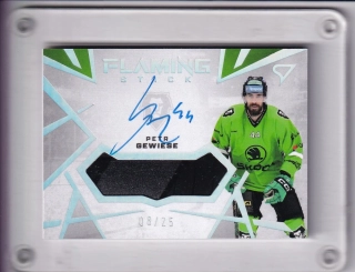 Petr Gewiese  SportZoo Tipsport 2024-25 I.série Flaming stick /25 Signature č.FS-PG