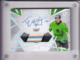 Tomáš Fořt  SportZoo Tipsport 2024-25 I.série Flaming stick /25 Signature č.FS-FO