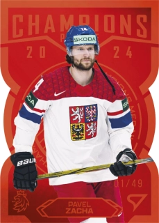  Pavel Zacha SportZoo ČR Rep. 2025 Champions 2024 xx/49 RED č.GC-26