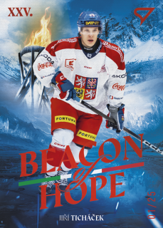 Jiří Ticháček  SportZoo Hokejové Česko 2026 Beacon of Hope Red /25 č.BH-13