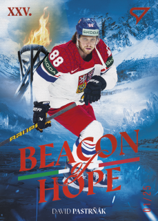 David Pastrňák SportZoo Hokejové Česko 2026 Beacon of Hope Red /25 č.BH-24