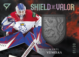Karel Vejmelka SportZoo Hokejové Česko 2026 Shield of Valor Silver /30 č.SV-KV