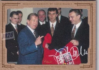 Mistrovství světa ve Vídni 1996(podpis: Robert Reichel) OFS Síň Slávy 2020 Priceless Moments of Czech Hockey (Oversized) Blue x/3 č.PMCH-31