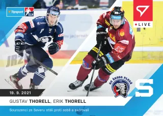 Thorell Gustav a Erik SportZoo Tipsport ELH 2021-22 Live /97 č.10