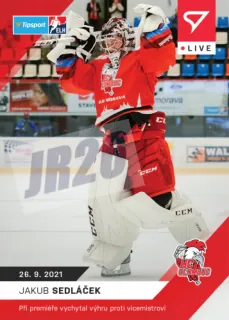 Jakub Sedláček SportZoo Tipsport ELH 2021-22 Live /98 č.15