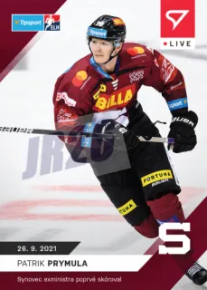 Patrik Prymula SportZoo Tipsport ELH 2021-22 Live /100 č.16