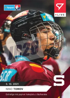 Nino Tomov SportZoo Tipsport ELH 2021-22 Live /90 č.19