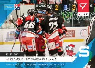 Olomouc - Sparta 4:3 SportZoo Tipsport ELH 2021-22 Live / č.31