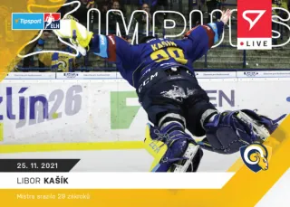 Libor Kašík SportZoo Tipsport ELH 2021-22 Live /74 č.49