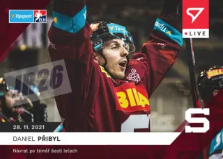Daniel Přibyl SportZoo Tipsport ELH 2021-22 Live /82 č.51