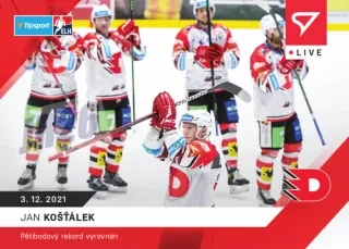 Jan Košťálek SportZoo Tipsport ELH 2021-22 Live /68 č.54