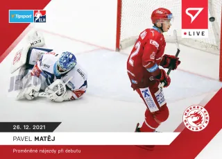 Pavel Matěj SportZoo Tipsport ELH 2021-22 Live /67 č.69